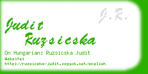 judit ruzsicska business card